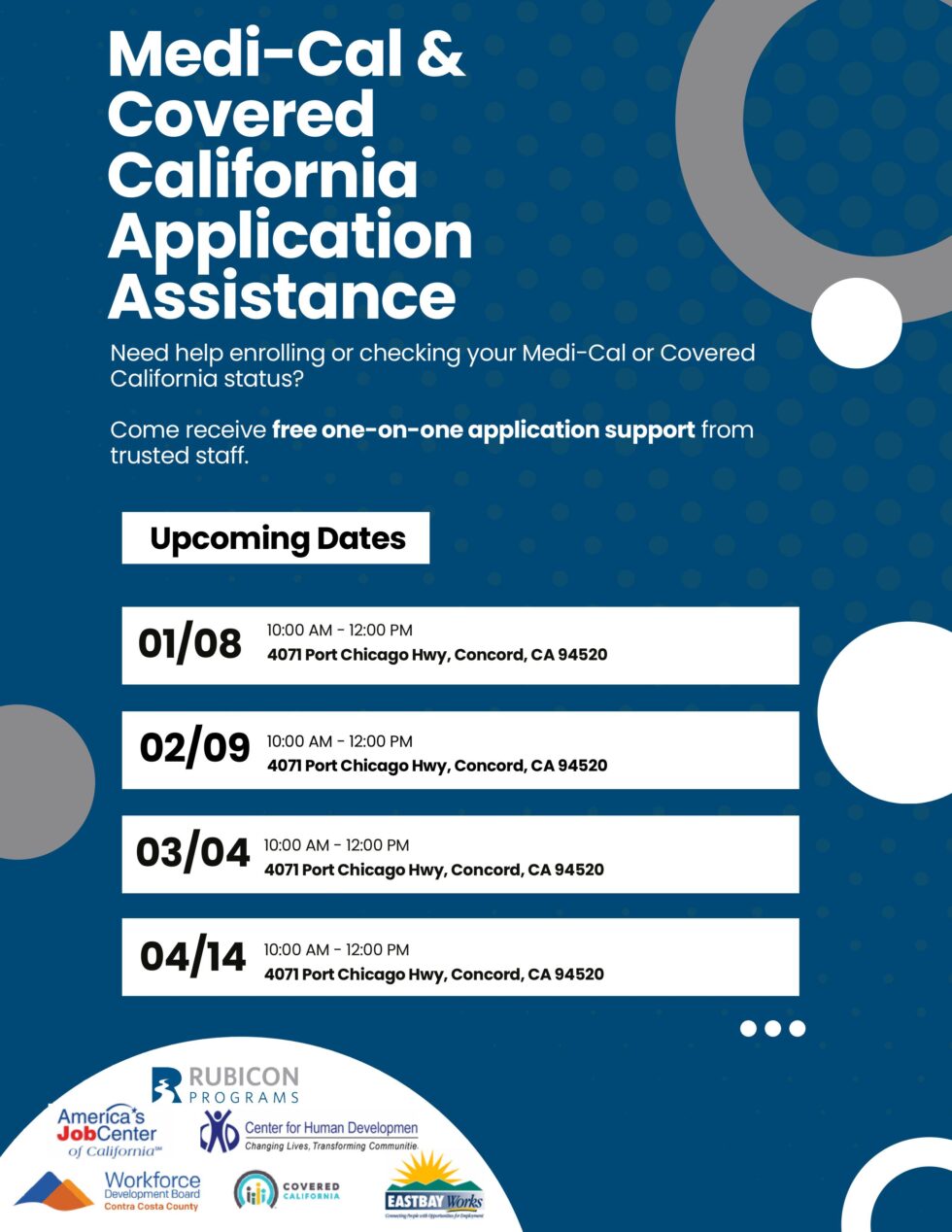 MEDI-CAL AND COVERED CALIFORNIA APPLICATION ASSISTANCE | East Bay Works